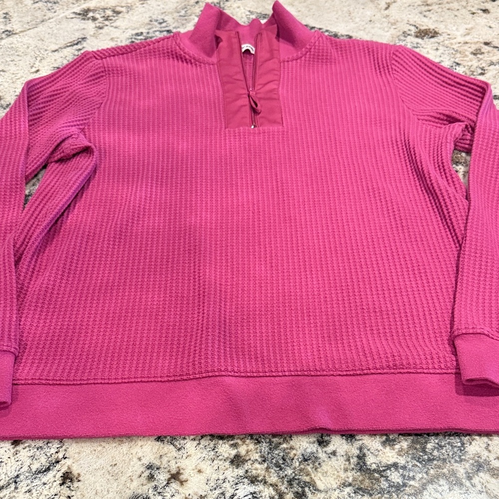 Lands' End Vibrant Pink Knit Top